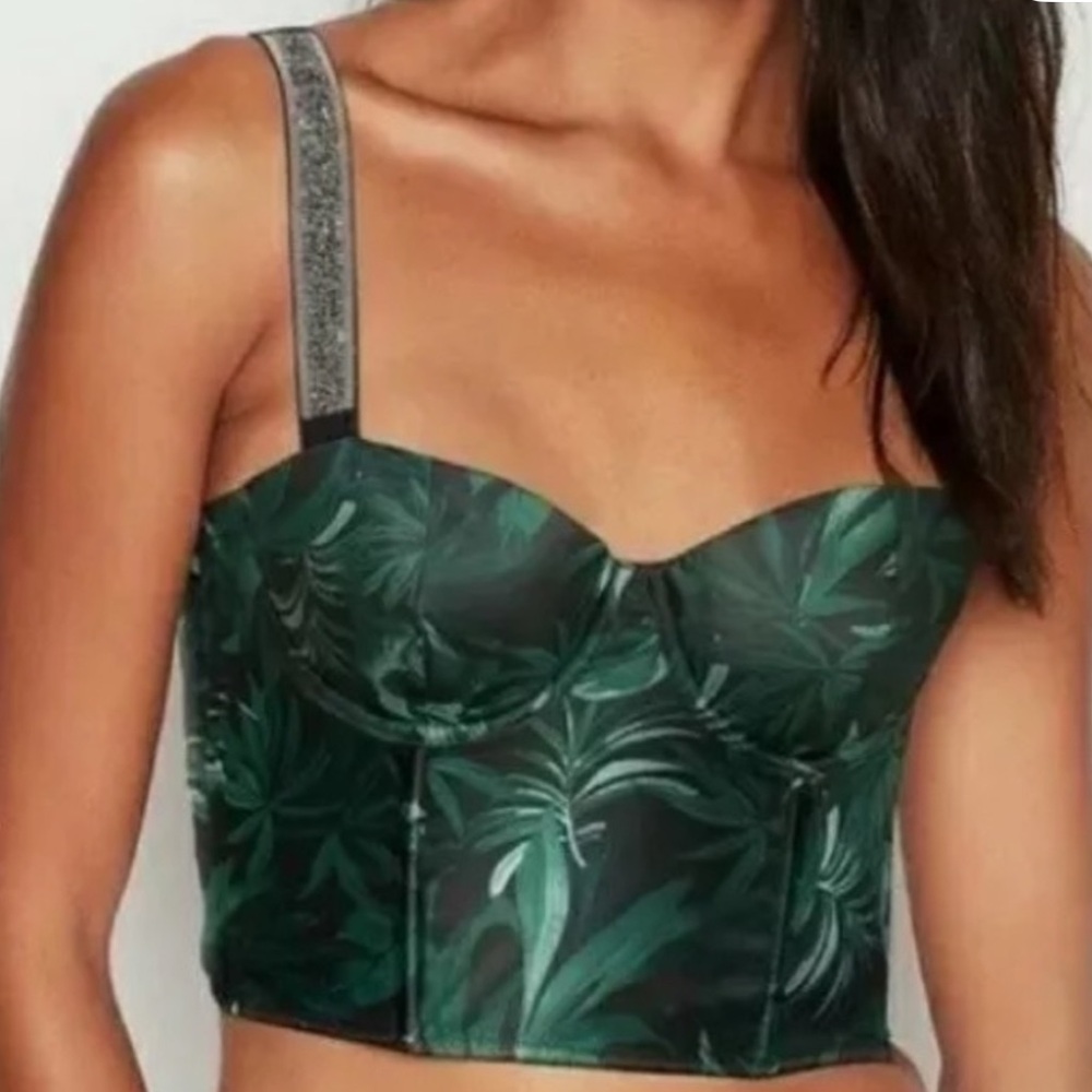 Victoria's Secret Tropical Green Bustier Top